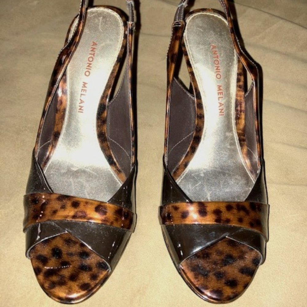 Antonio Melani Women's Peep Toe Heels Tortoise
